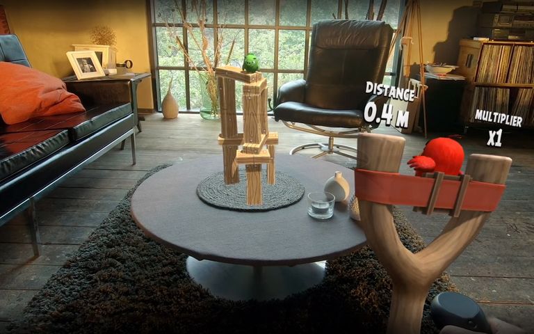 The First Angry Birds In AR