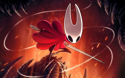 Hornet and her Needle in artwork for Hollow Knight: Silksong