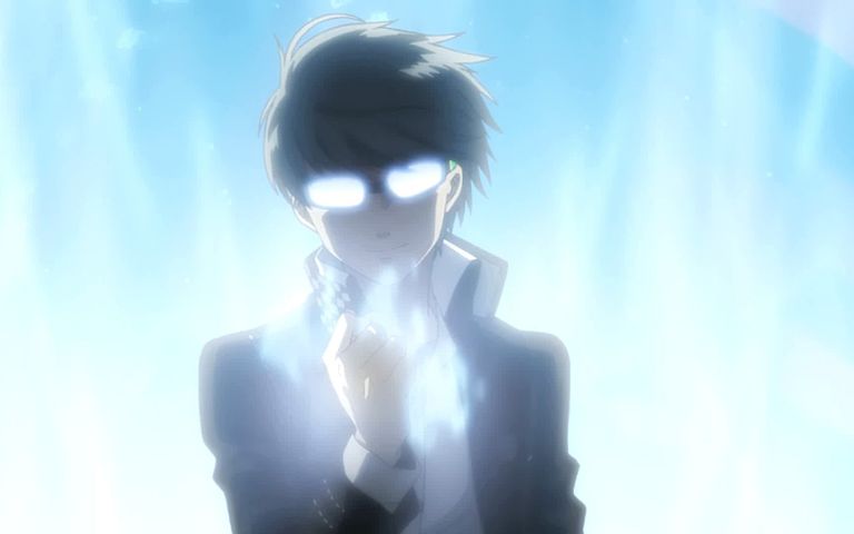 The main character of Persona 4 in an anime cutscene