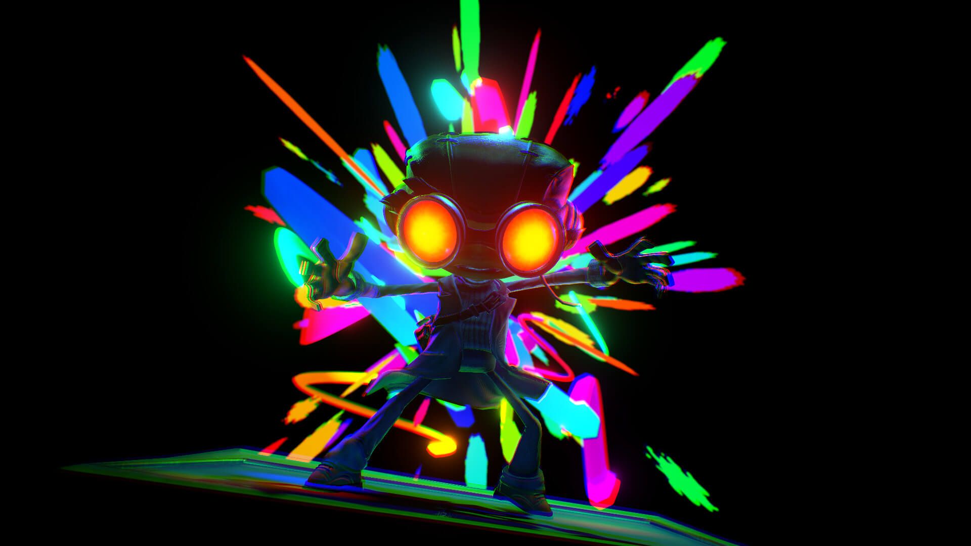 Raz looking flashy in Psychonauts 2