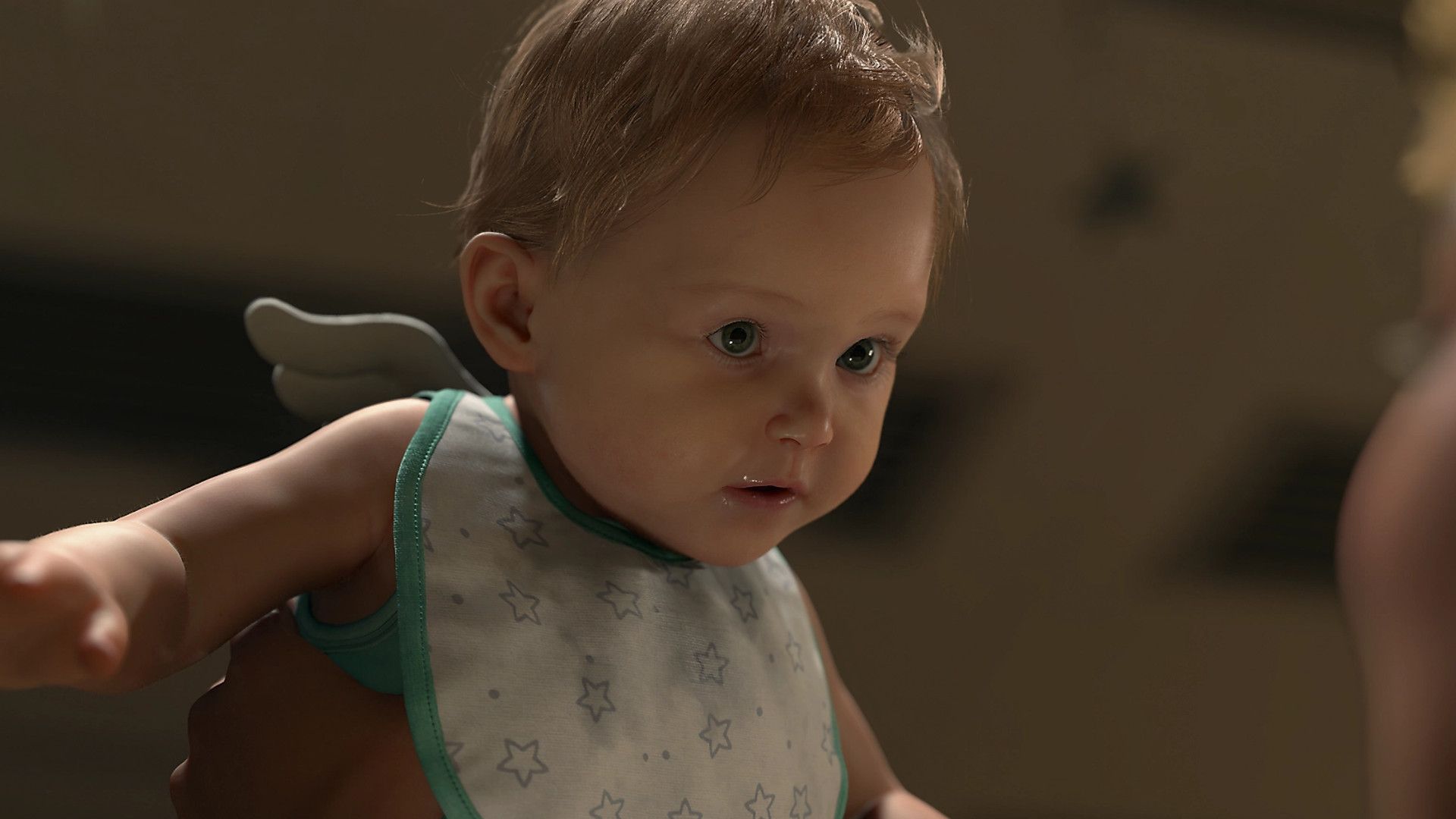 A baby in Death Stranding 2: On the Beach