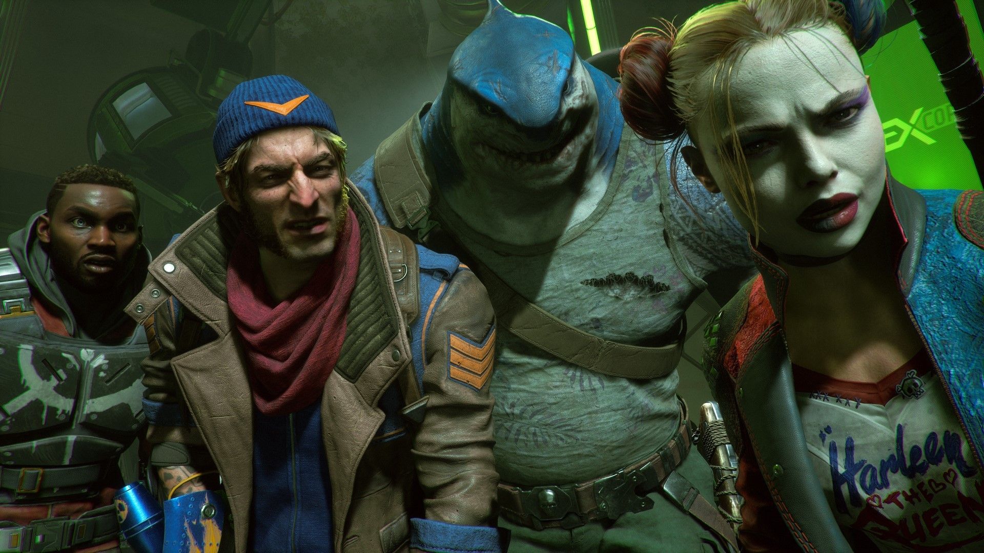 The four main characters in Suicide Squad: Kill the Justice League