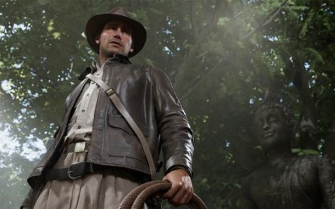 Indiana Jones with his whip in Indiana Jones and the Great Circle