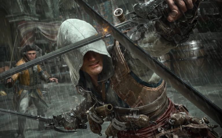 Edward clashing blades in Assassin's Creed: Black Flag Resynced