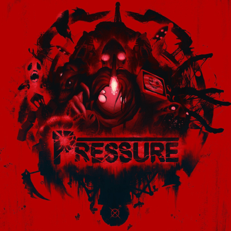 Pressure Roblox horror game cover featuring red-and-black creatures and underwater imagery