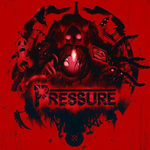 Pressure Roblox horror game cover featuring red-and-black creatures and underwater imagery