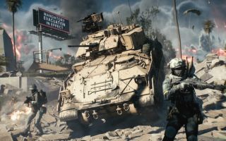 Soldiers and a tank in Battlefield RedSec