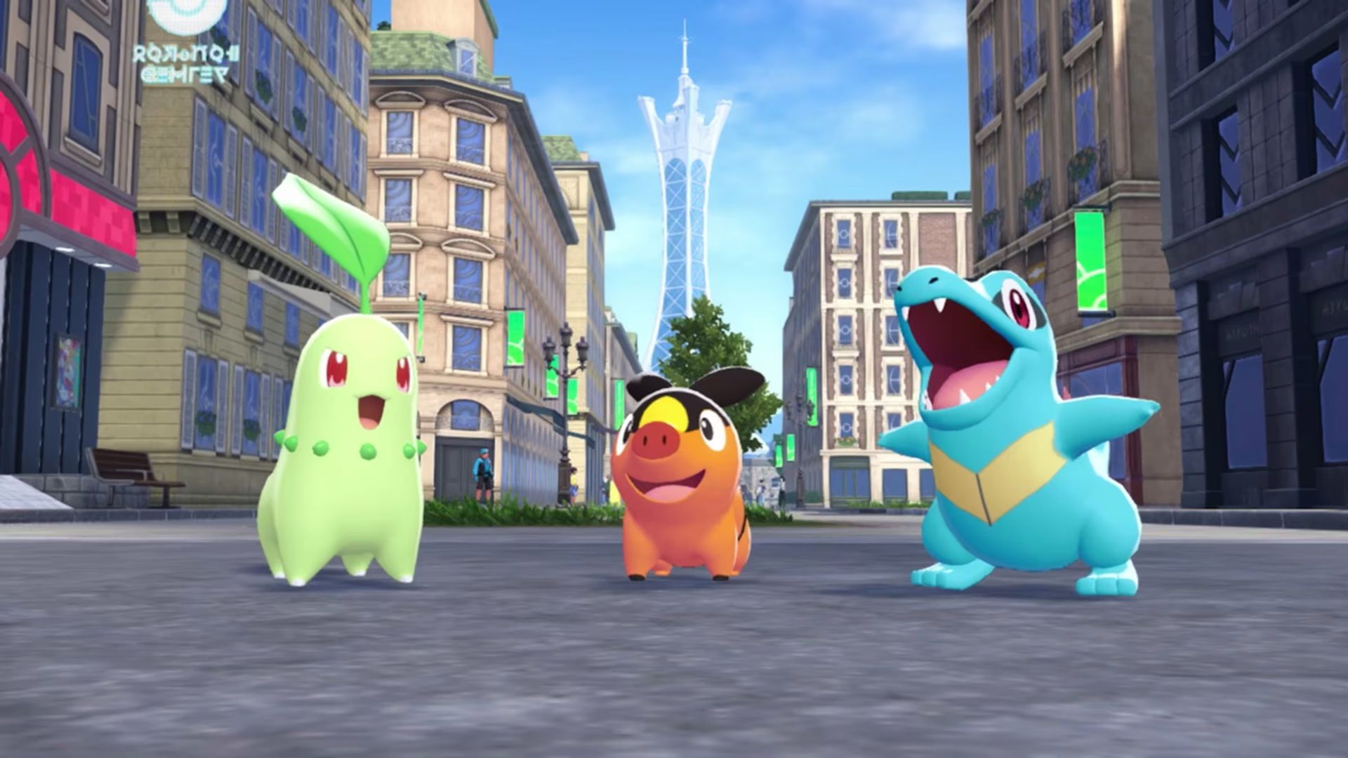 Chikorita, Tepig, and Totodile in Pokemon Legends: Z-A
