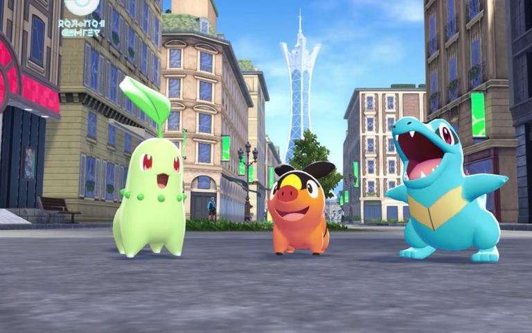Chikorita, Tepig, and Totodile in Pokemon Legends: Z-A