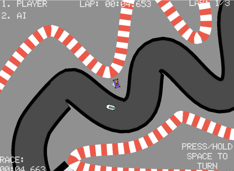 Auto Drifto gameplay screenshot — minimalist drifting controls with a score display
