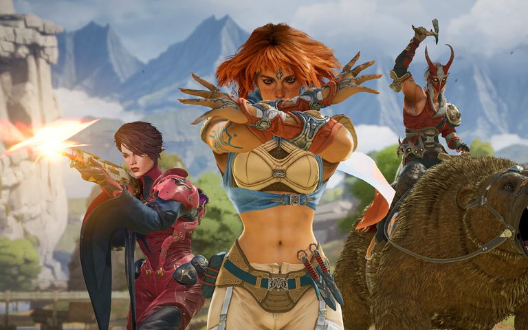 Three characters in the first-person shooter Highguard