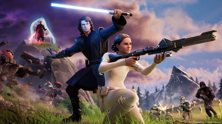 Anakin and Padme in Epic's Fortnite