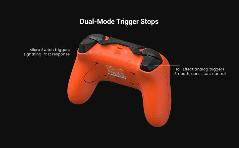 GameSir Tarantula 8K dual-mode triggers — analogue and microswitch positions