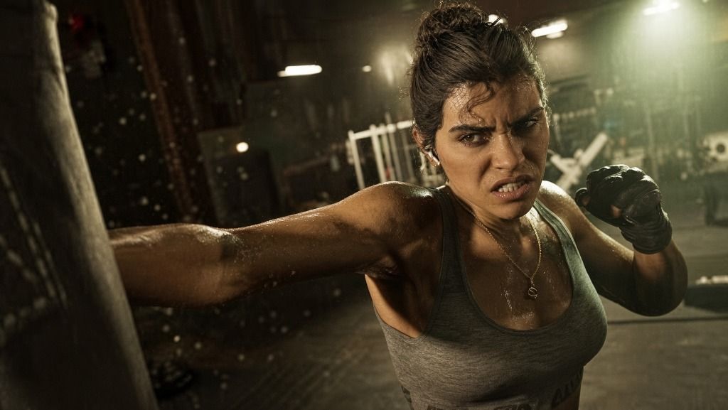 Lucia Caminos training in a boxing gym in GTA 6