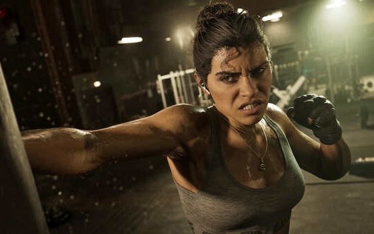 Lucia Caminos training in a boxing gym in GTA 6