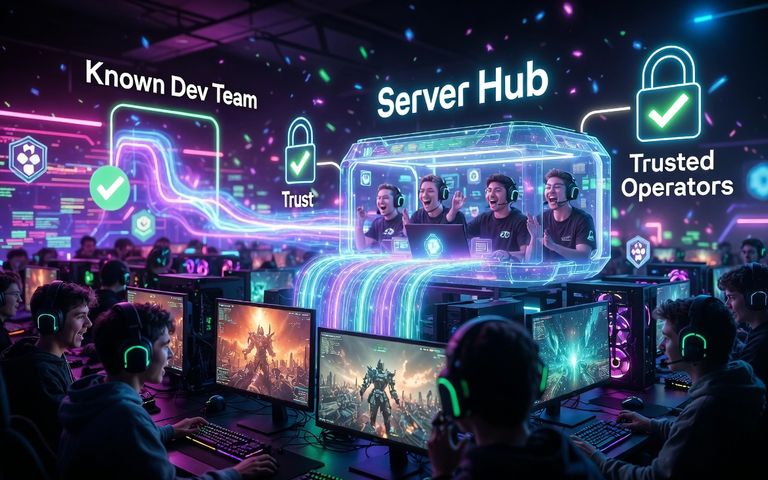 Why Players Often Trust a Game More When They Know Who Runs the Whole Network