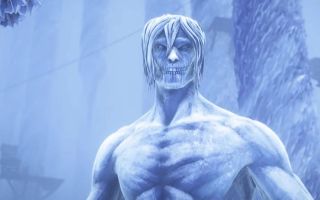 A frozen Titan in the Attack on Titan Assassin's Creed Shadows collaboration