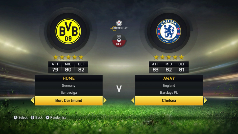 FIFA 15 menu