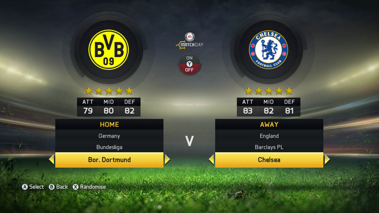 FIFA 15 menu