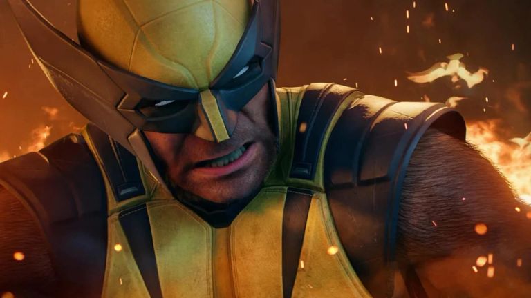 Wolverine against a backdrop of flames in Marvel's Wolverine