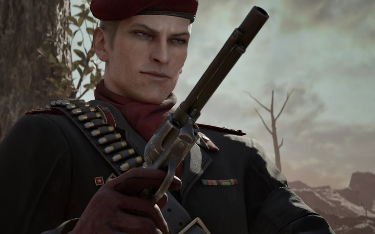 A close-up of Ocelot in Metal Gear Solid Delta: Snake Eater