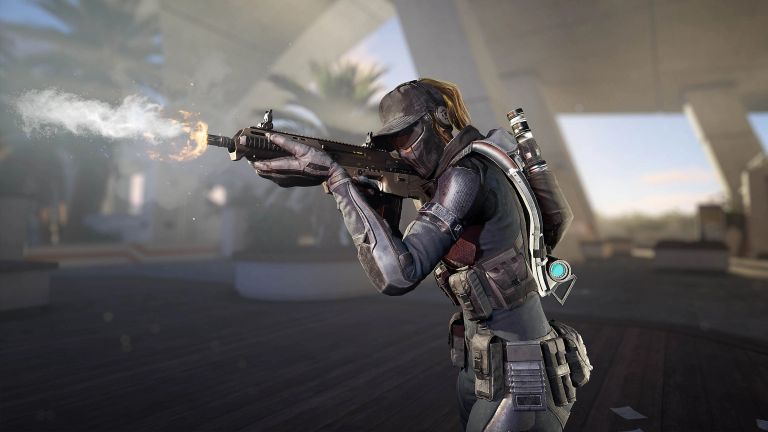 An operative firing a gun in XDefiant