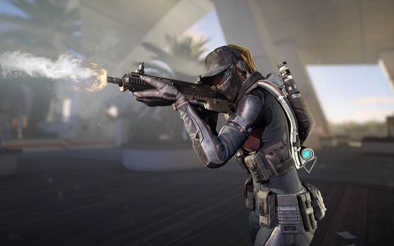 An operative firing a gun in XDefiant