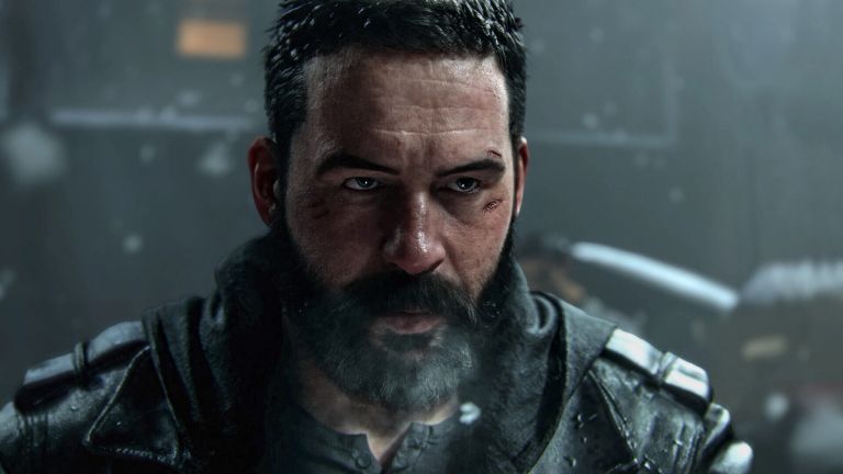 A close-up of a bearded character in Call of Duty: Modern Warfare 4