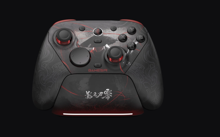 GameSir G7 Pro 8K PC Phantom Blade Zero Edition controller with its charging dock