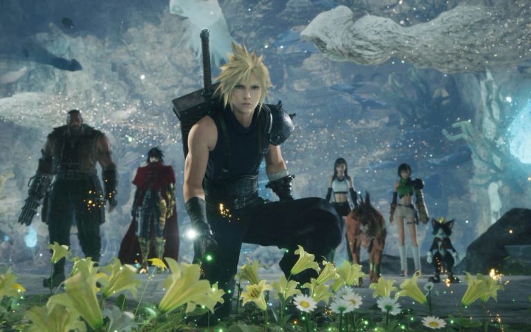 Cloud and the gang in Final Fantasy VII Revelation