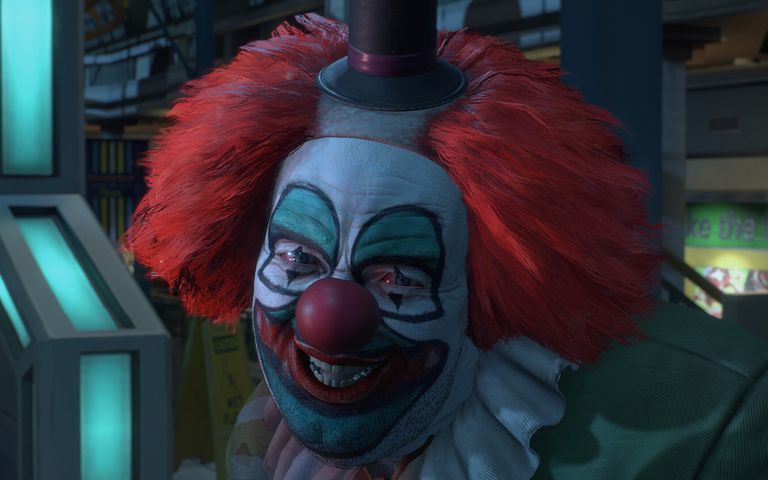 A clown psychopath in Dead Rising Deluxe Remaster
