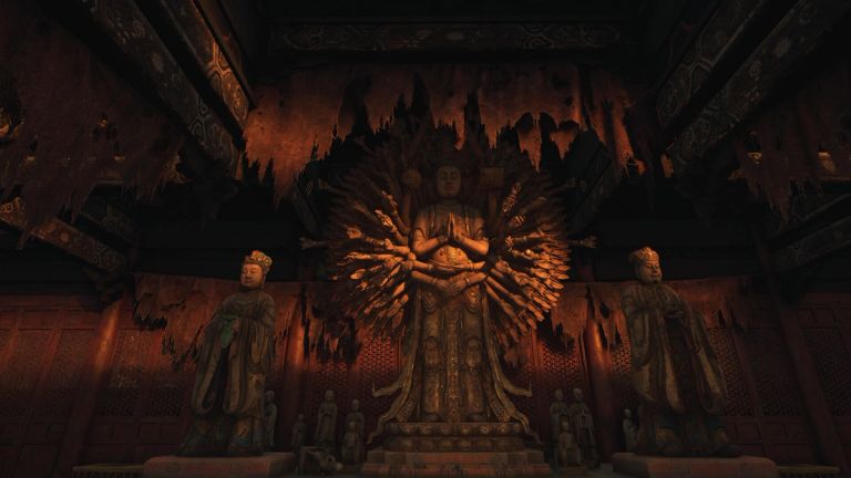 A statue of Buddha in Wuchang: Fallen Feathers