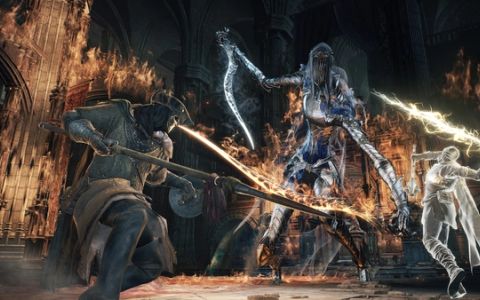 Players fighting the Dancer of the Boreal Valley boss in Kadokawa-owned From Software's Dark Souls III