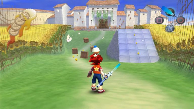 Spike looking out over a level in Ape Escape 2