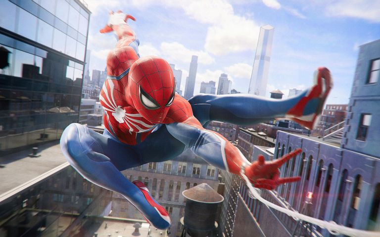 Spider-Man shooting a web in Marvel's Spider-Man 2