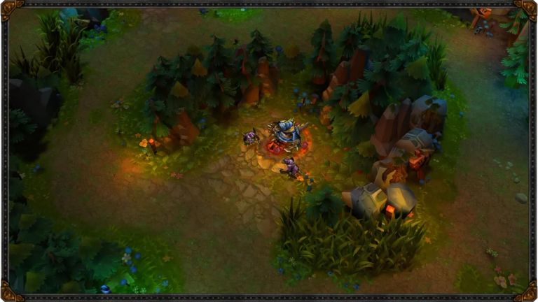 The red buff in the jungle in League of Legends Classic