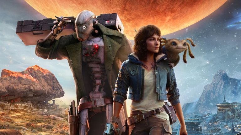 Art showing characters in Star Wars Outlaws