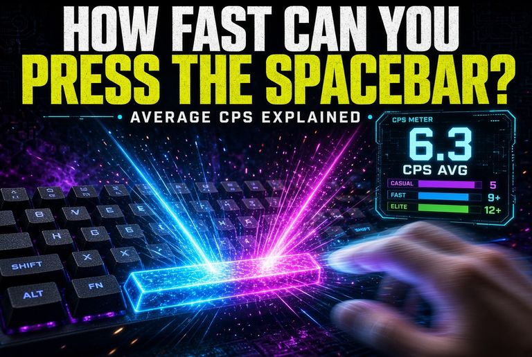 How Fast Can You Press the Spacebar? Average CPS Explained