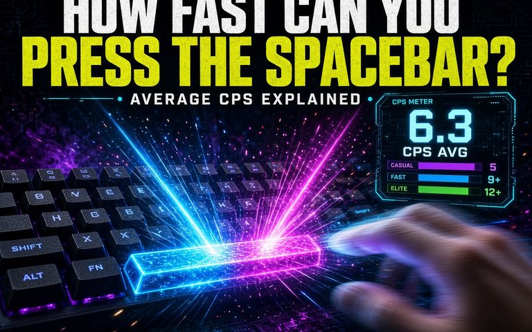 How Fast Can You Press the Spacebar? Average CPS Explained