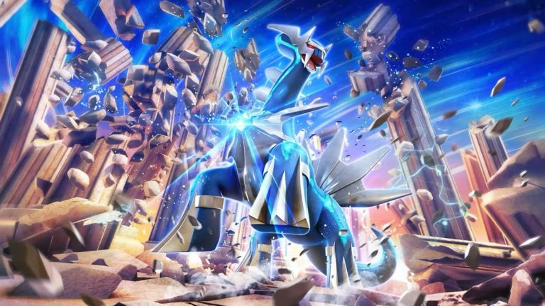 Dialga roaring in the new Pokemon TCG Pocket expansion