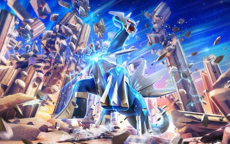 Dialga roaring in the new Pokemon TCG Pocket expansion