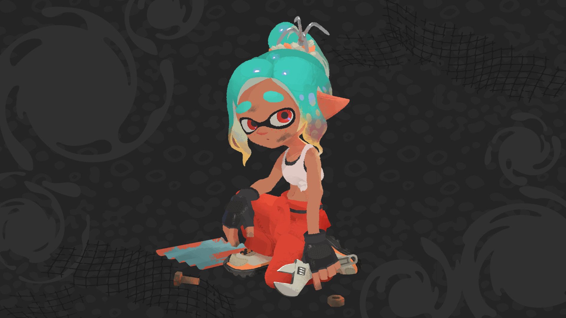An Inkling mechanic in Splatoon Raiders art