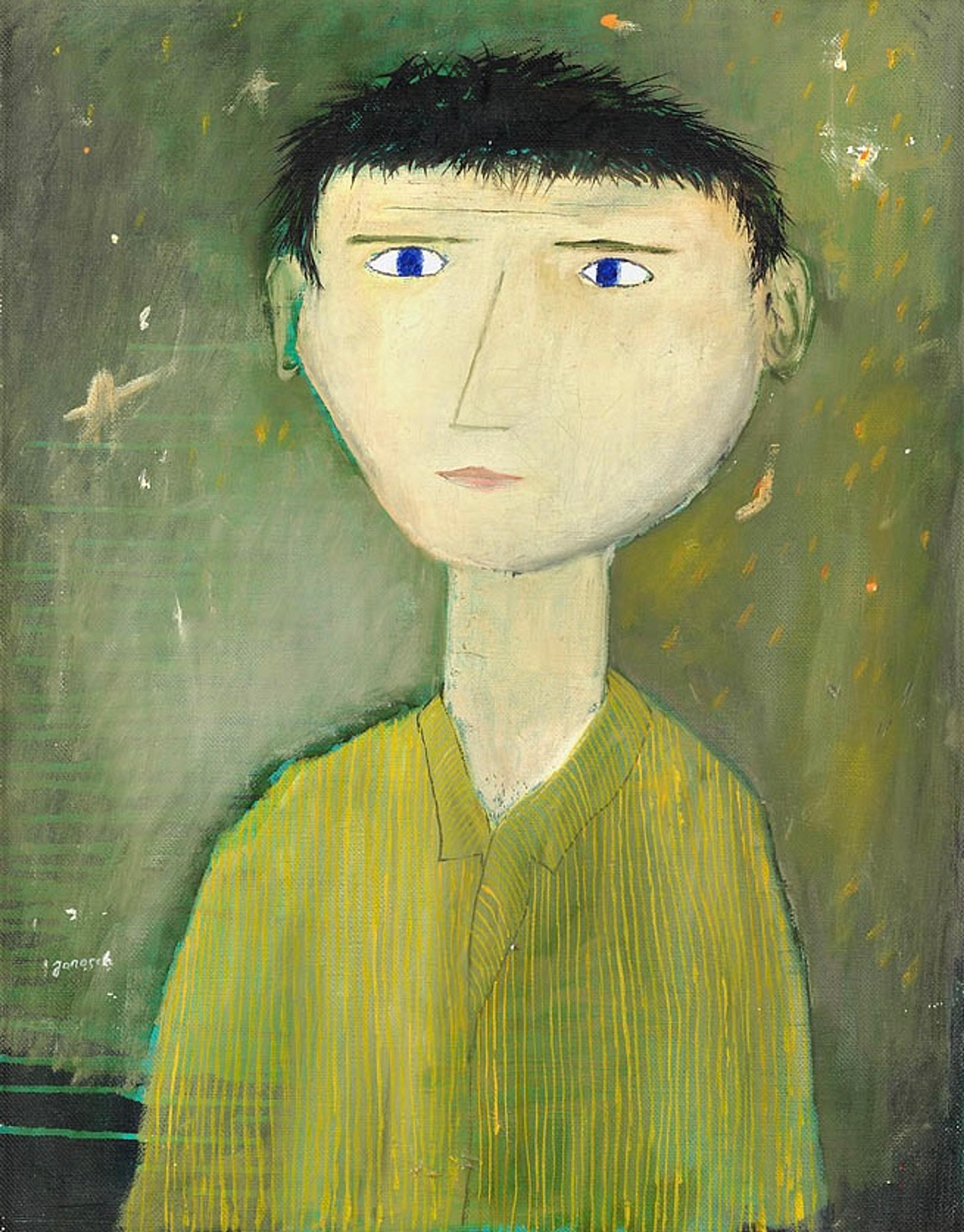 Janosch, Selbstporträt, 1957, Öl auf Leinwand, 71 x 55,5 cm