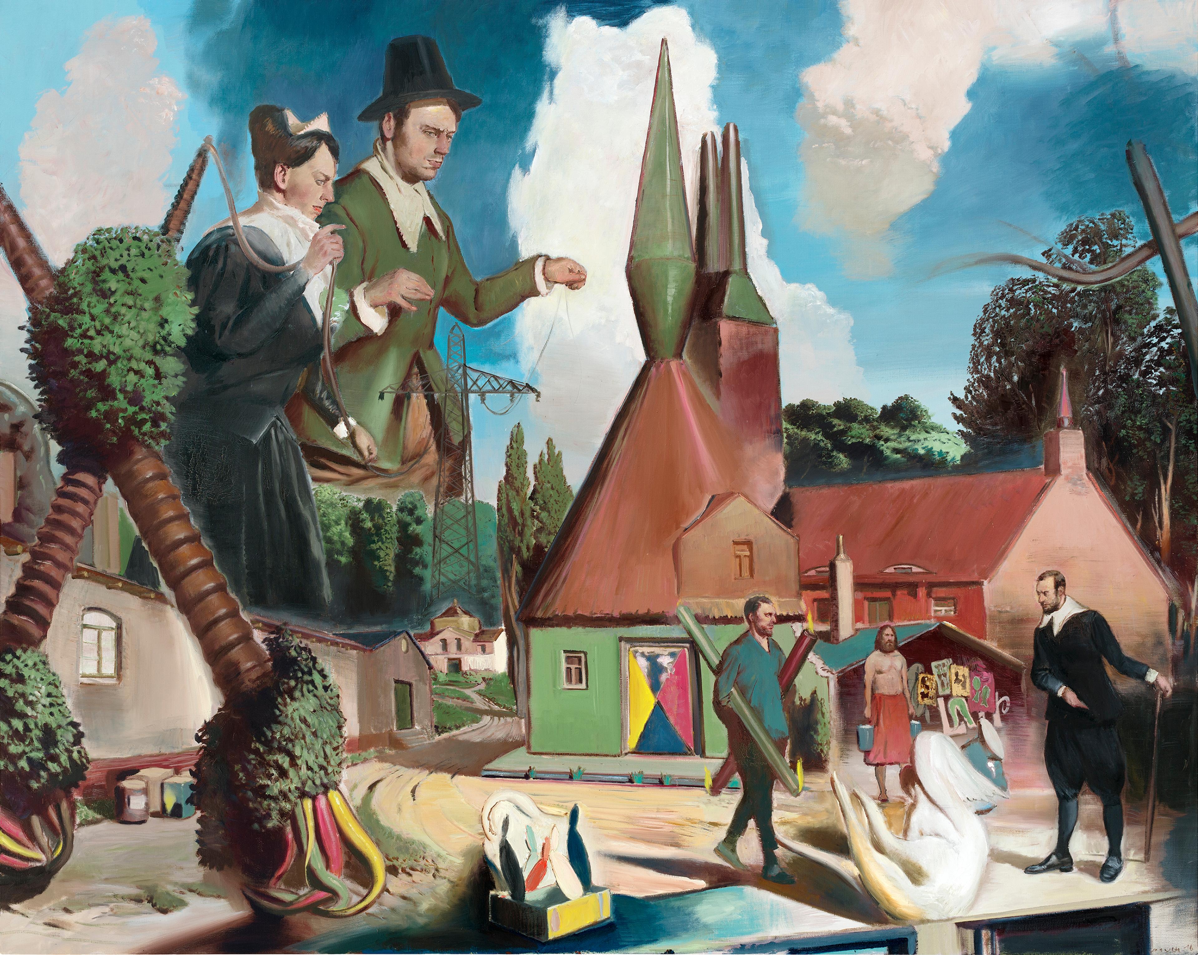 Neo Rauch, Influx, 2016. Oil on canvas, 200 x 250 cm. Foto Uwe Walter, Berlin. © Neo Rauch, VG Bild-Kunst. Courtesy Neo Rauch, Galerie Eigen+Art Leipzig