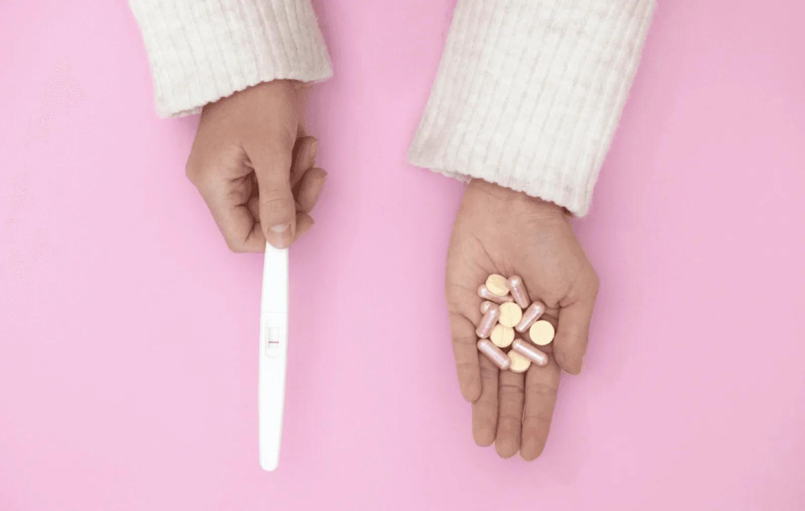 hand with pills