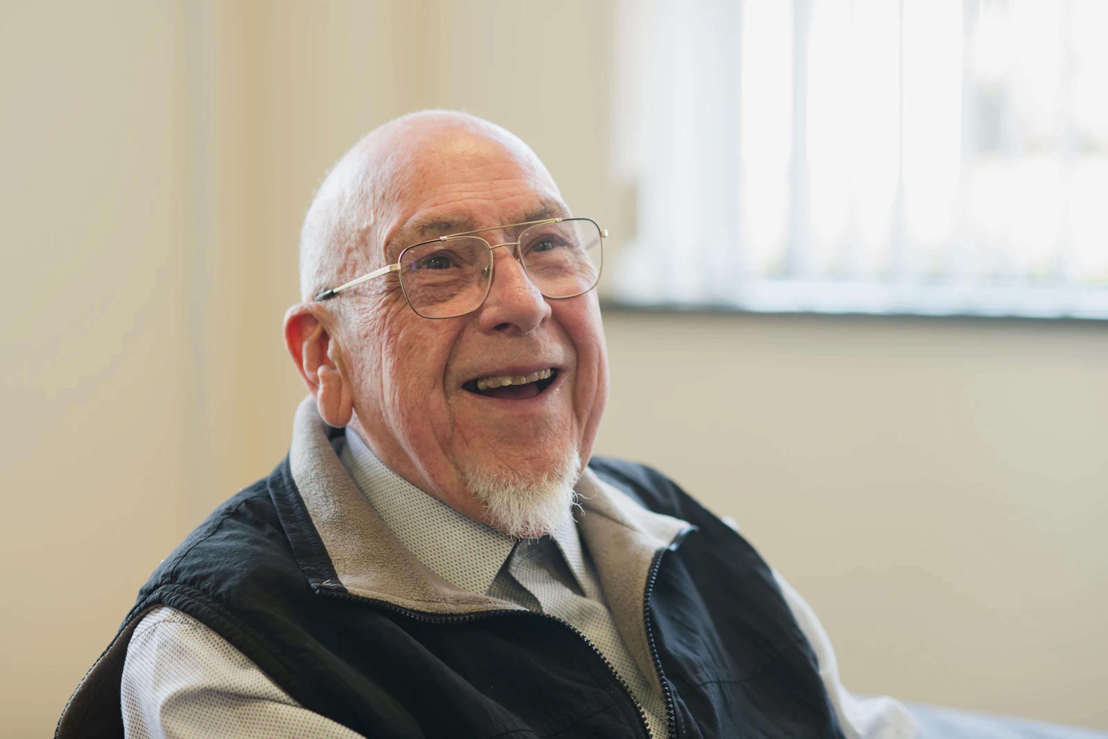 Older man smiling