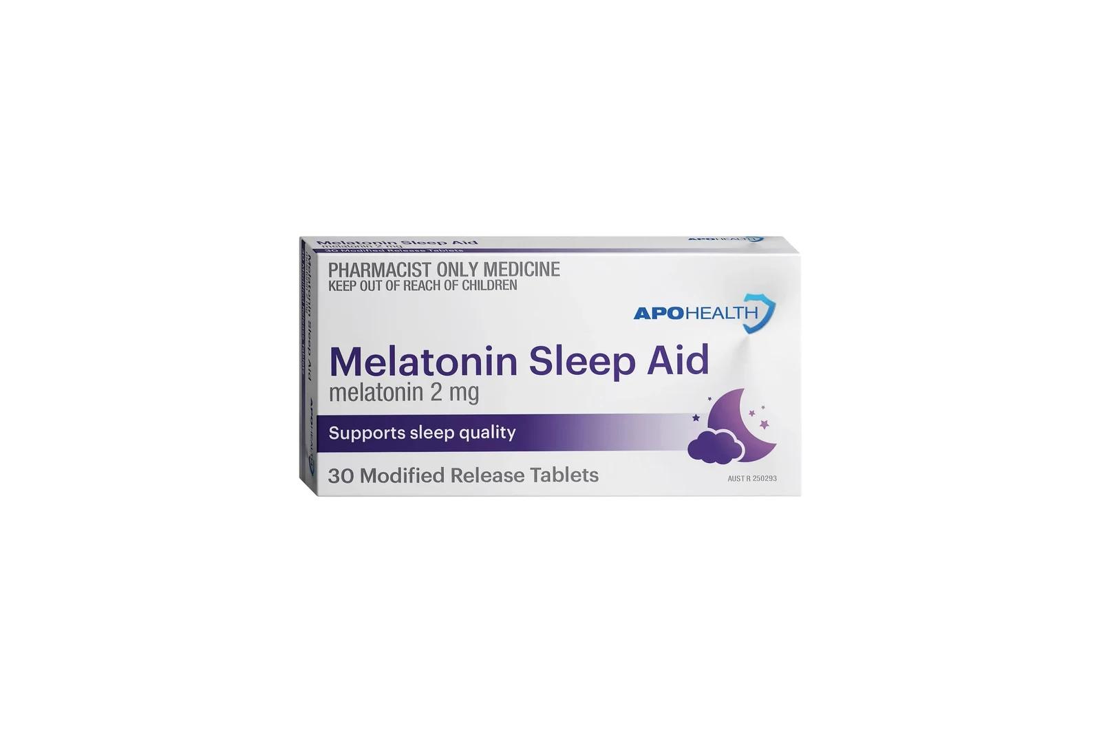 Melatonin 2mg modified release tablets pack