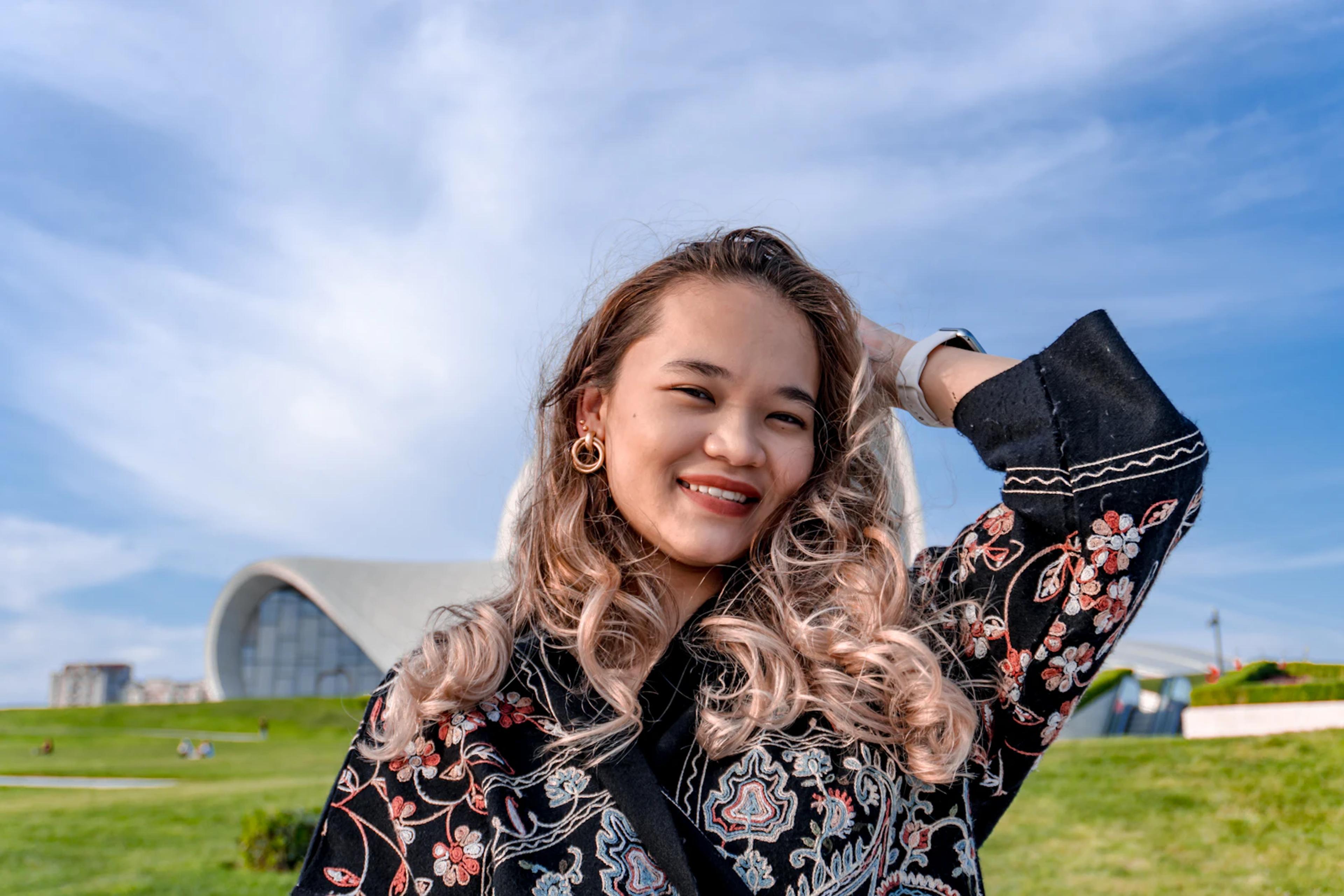 Young woman smiling