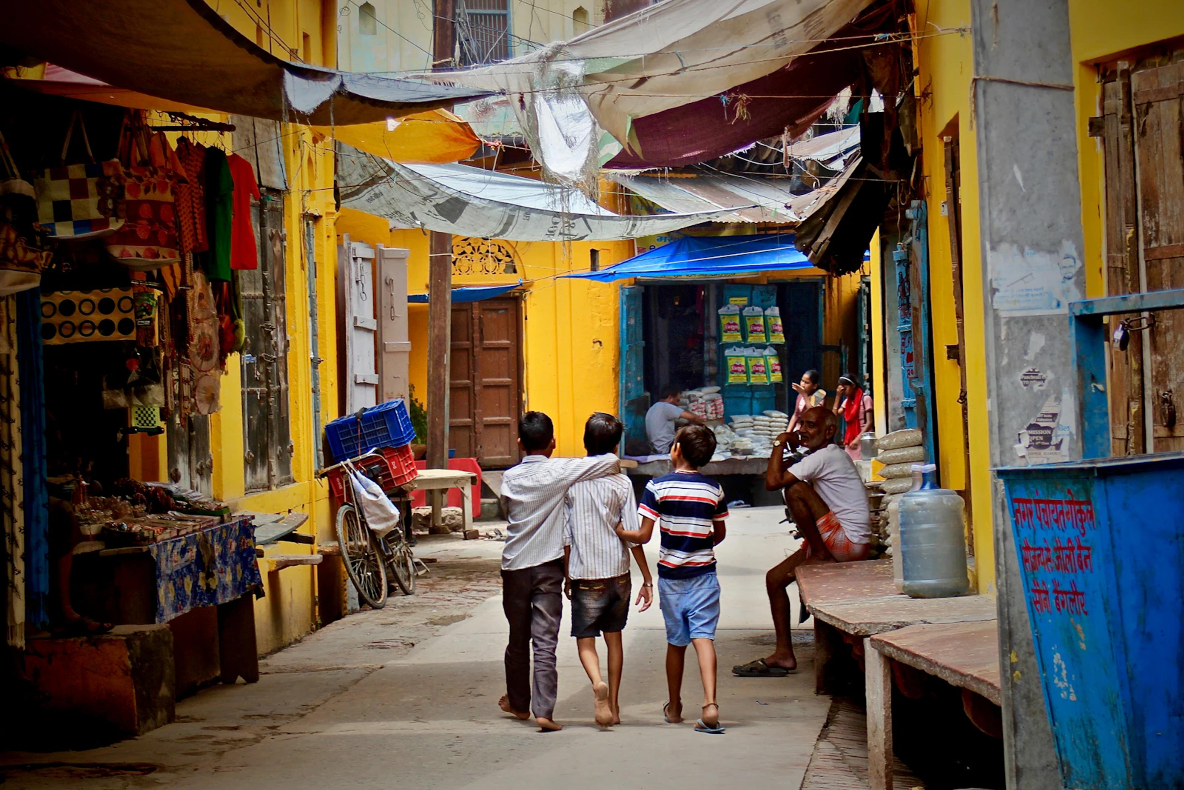 Busy street in India