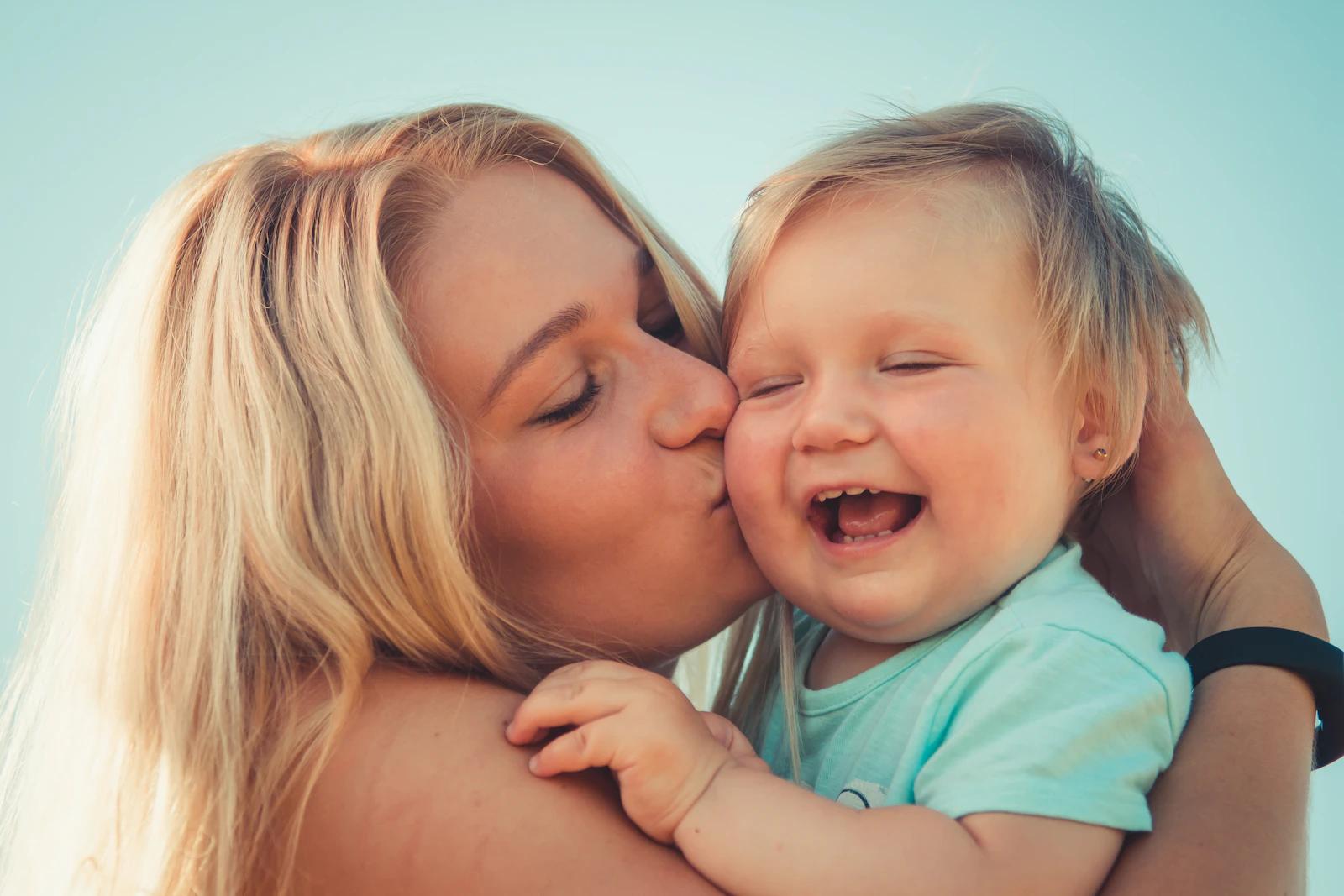 Mother and toddler together